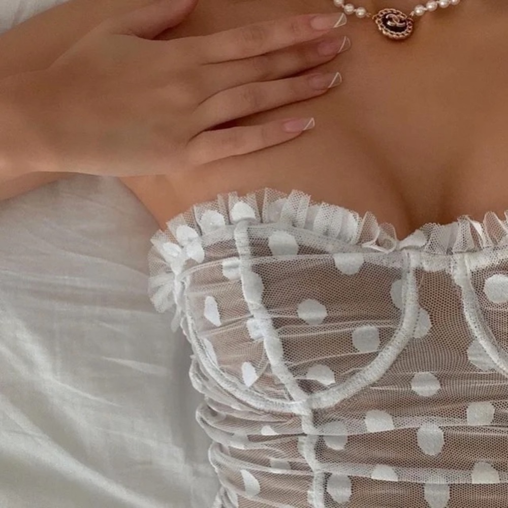 NWT Majorelle Wyn Bodysuit in White - Picture 2 of 10